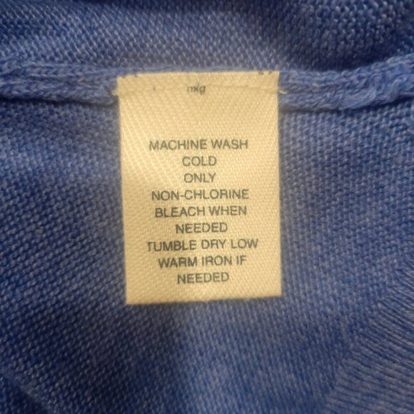 Westbound Medium Blue Soft as Cashmere Front Tie Sweater - Size L - Picture 7 of 7